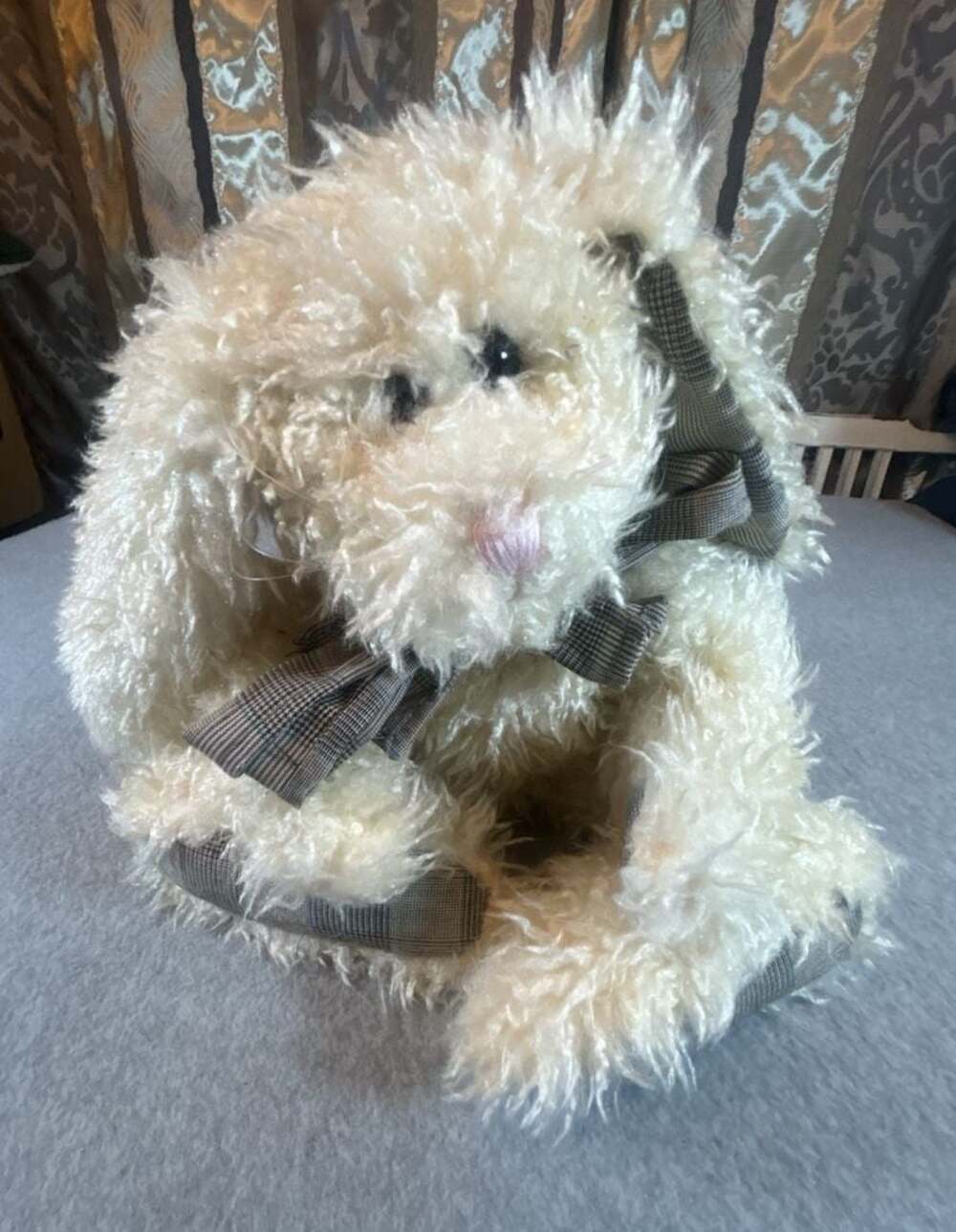 Boyds Collection J.B. Bean Zelda Fitzhare Bunny Rabbit Plush with Plaid Bow